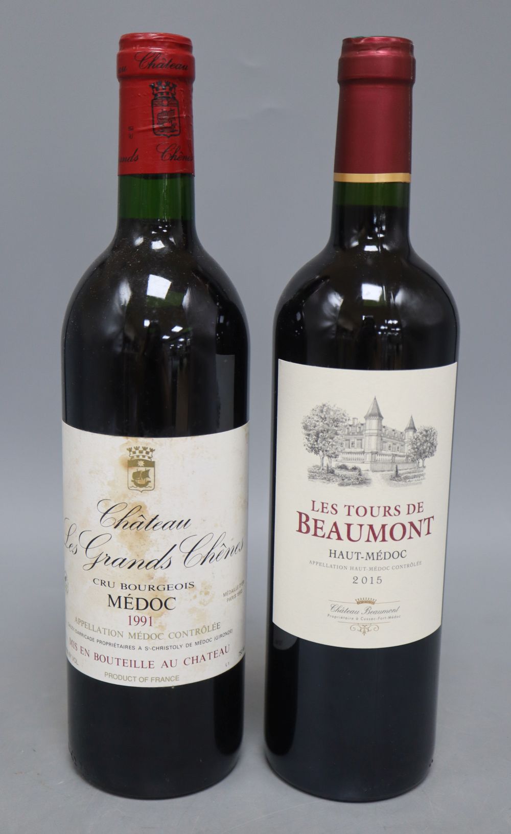 Two bottles of 1991 Medoc and five bottles of Haute Medoc 2015